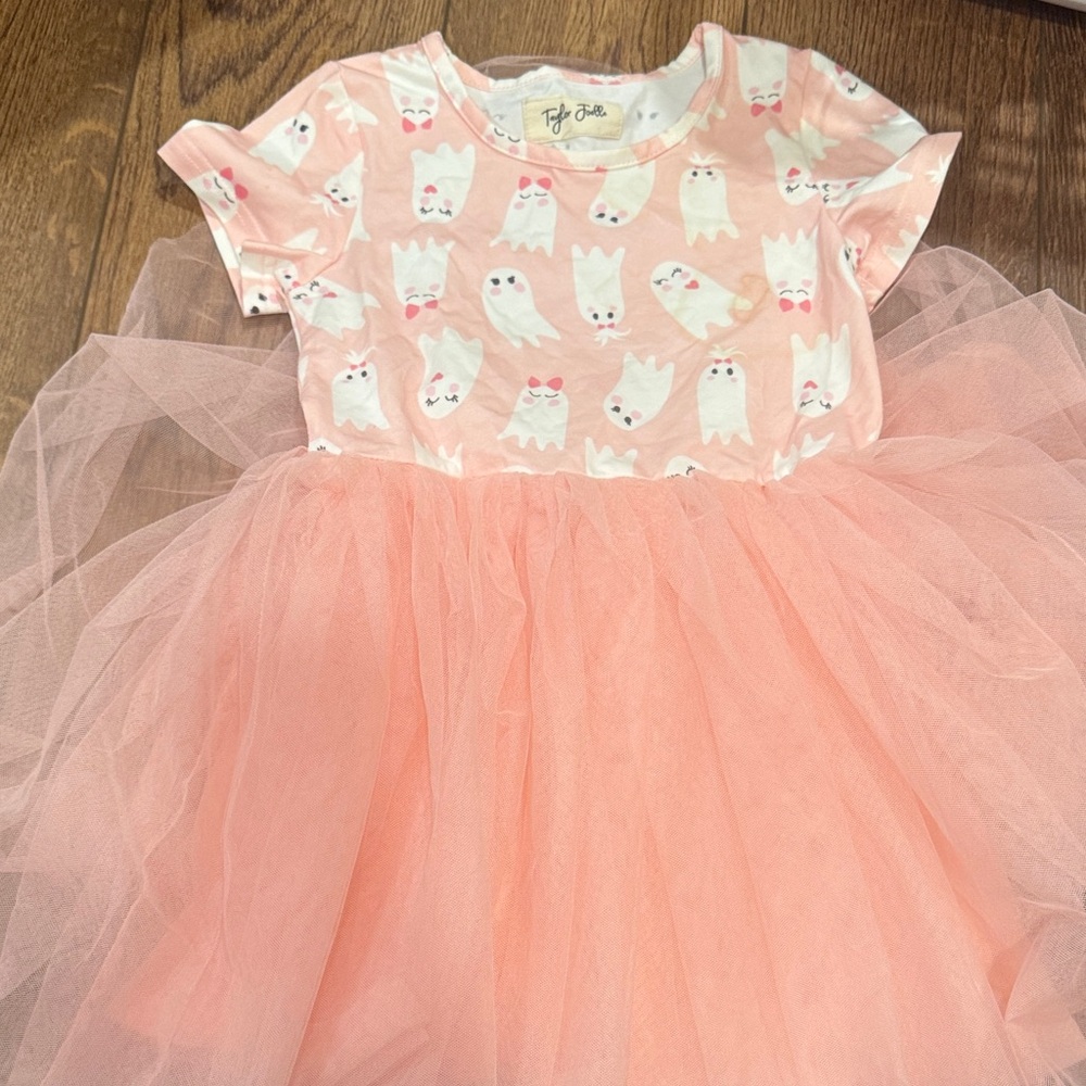 Pink Ghost Tulle Dress - Kids Halloween Costume